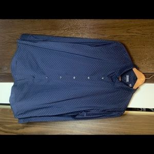 A Dark Blue Button Down LongSleeve